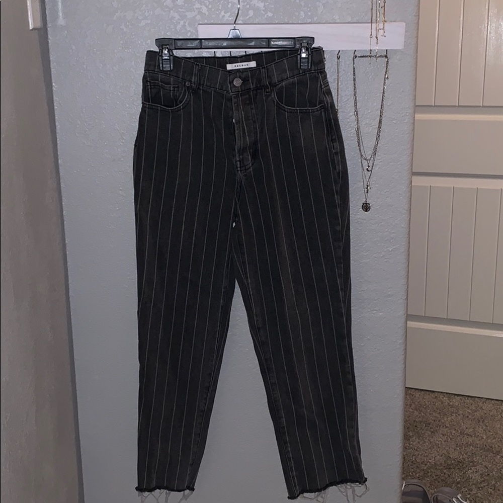 Black Straight High Rise Jeans